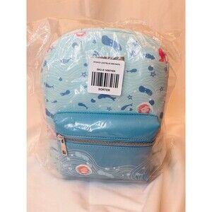 RARE Studio Ghibli Ponyo Kawaii Anime Fish AOP Light Blue Mini Backpack Bag NWT